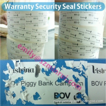 Custom Security Seal Stickers In Rolls,custom Destructible Seal Labels As Package Security Seals 